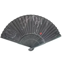 Веер 21х36см дерево, ткань Z349-12