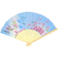 Веер 21х36см дерево, ткань Z349-15