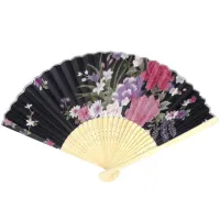 Веер 21х36см дерево, ткань Z349-9