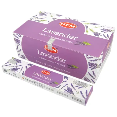 Благовония масала HEM Lavender ЛАВАНДА блок 15 грамм 12 штук