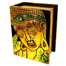 Шкатулка Будда 19x14x9 см, дерево