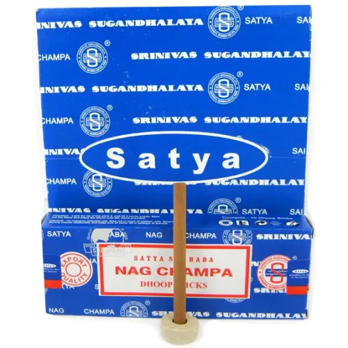 Благовония безосновные SATYA Nag Champa Dhoop Sticks НАГ ЧАМПА блок 12 штук
