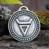 Оберег № 21 Символ Велеса, бронза, Д-27мм, 27*30мм (СО 021) BV01-21