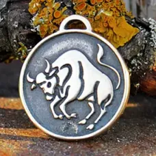 Зодиак № 02, Телец, бронза, Д-26мм, 26*29мм (ЗЗ 002) BV04-02