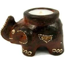 Свеча в керамике Слон 11х7см IN0246