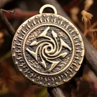 Оберег №04 Гаруда, бронза, Д-25мм, 25*28мм (СО2 004) BV12-04