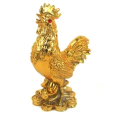 Петух на монетах фигурка 10см пластик N478-13