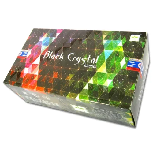 Благовония прямоугольные SATYA Black Crystal ЧЁРНЫЙ КРИСТАЛЛ 15 грамм блок 12 штук
