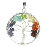 Подвеска Дерево Жизни с камнями 3,7см R424