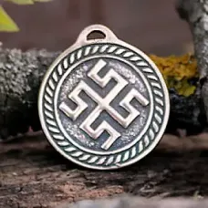 Оберег № 13 Боговник, бронза, Д-27мм, 27х30мм (СО 013) BV01-13