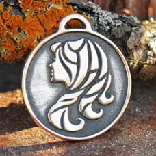 Зодиак № 06, Дева, бронза, Д-26мм, 26*29мм (ЗЗ 006) BV04-06