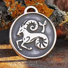 Зодиак № 10, Козерог, бронза, Д-26мм, 26*29мм (ЗЗ 010) BV04-10