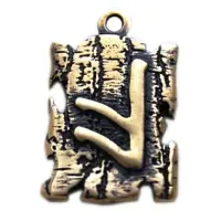 Амулет № 17, Руна Есть, бронза, 19*30мм (СР 017) BV05-17