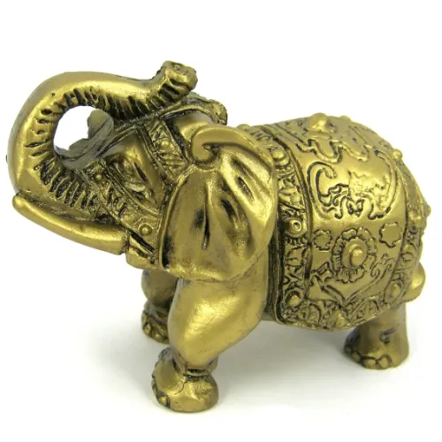 Слоне под бронзу, фигурка 9х6см, полистоун M097-3