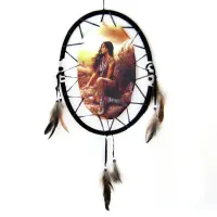 Панно овальное Девушка, 33х25см, пластик, ткань M207-20