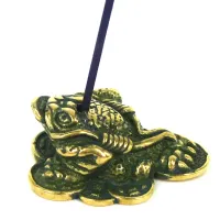 Подставка для благовоний Жаба трехлапая бронза 30*26*11мм (ПБ 007) BV21-07