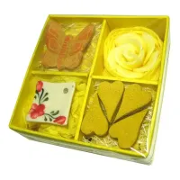 Набор благовоний желтый 9х9х3,5 см S-20143