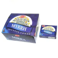Благовония конусные HEM Myrrh (МИРРА) блок 12 штук
