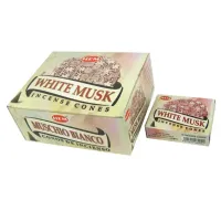 Благовония конусные HEM White Musk БЕЛЫЙ МУСК блок 12 штук