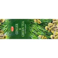 Благовония шестигранники HEM Ginger Green Tea Имбирь - зел.чай блок 6 штук