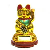Манеки Неко фигурка на солн.батарее 8см пластик N030