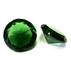 Диамант зеленый 4см стекло