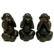 3 обезьяны статуэтки (3 шт.) 7,5см пластик R028