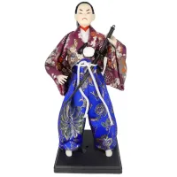 Кукла Самурай пластик, ткань, 30см сувенир Z106-1