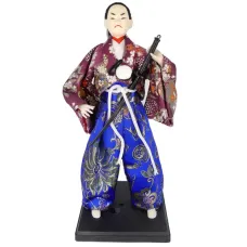 Кукла Самурай пластик, ткань, 30см сувенир Z106-1