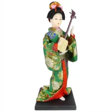 Кукла Японка пластик, ткань, 30см сувенир Z106-4