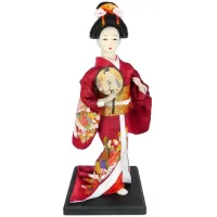 Кукла Японка пластик, ткань, 30см сувенир Z106-5