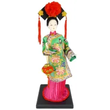 Кукла Китаянка пластик, ткань, 30см сувенир Z106-8