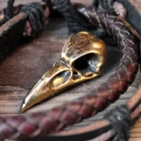 Кулон Череп Ворона, бронза, 25*14*11мм (П 028) BV08-28