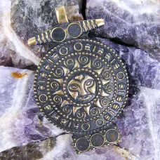 Кулон Солнечный лик, бронза, 43*28мм (П 008) BV08-08