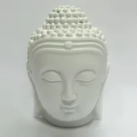 Аромалампа керамика Белая Будда 13см M673