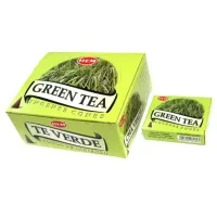Благовония конусные Green Tea ЗЕЛЕНЫЙ ЧАЙ блок 12 шт. HEM