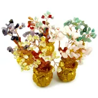 Дерево с камнями 14см в горшке в ассорт. V025-4