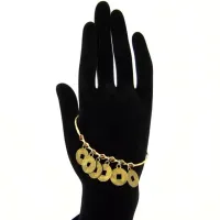 Браслет травяной с Монетами 1,4 см, металл A112-03