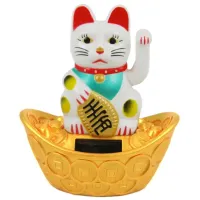 Манеки Неко фигурка на солн.батарее 10см, пластик KL10