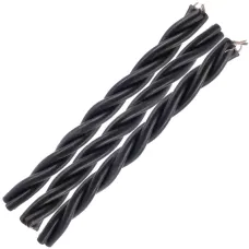 Свечи восковые черные Снятие негатива 14,5см скрутка (уп. 3 шт.) свч70-05