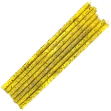 Свечи восковые с травами желтые Исполнение желаний 15см (уп. 7 шт.) свч70-11