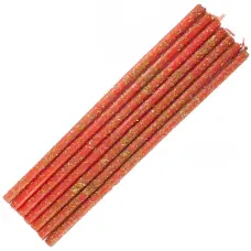 Свечи восковые с травами красные Притяжение любви 15см (уп. 7 шт.) свч70-13