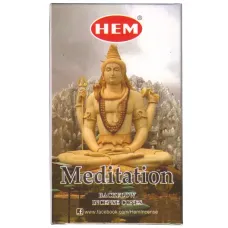 Благовония прямоугольные пуля Meditation МЕДИТАЦИЯ, 10 конусов HEM