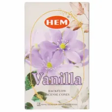 Благовония прямоугольные пуля Vanilla ВАНИЛЬ, 10 конусов HEM