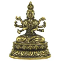 Статуэтка Тысячерукая Гуаньинь 63х44мм, бронза KB05-17