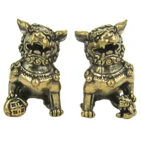 Пара львов 33х18мм, бронза KB05-22