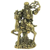 Статуэтка Старец Шоусин верхом на олене 54мм, бронза KB05-26