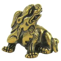 Статуэтка Кирин 27х28мм, бронза KB05-43