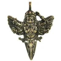 Амулет Шестирукий Махакала 60х47мм, бронза KB01-29