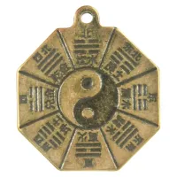 Амулет Багуа 35х32мм, бронза KB01-11